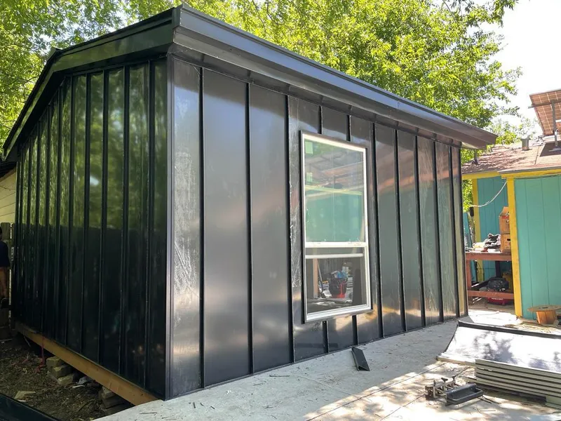 Black standing seam metal wall panels for Metal Roof Installation in Vernon Hills