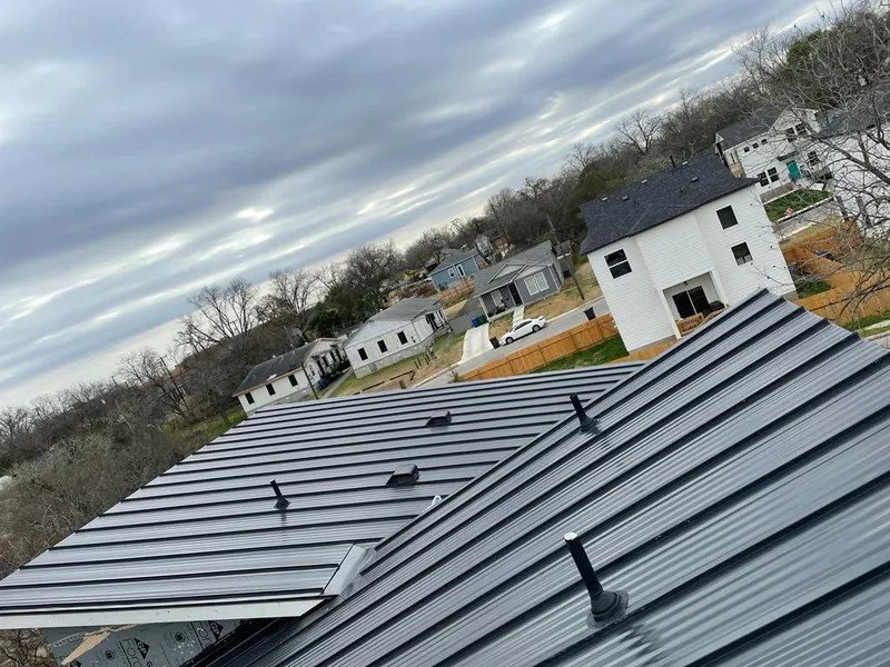 Standing seam metal roof panels with vents for Skylight Repair in Vernon Hills